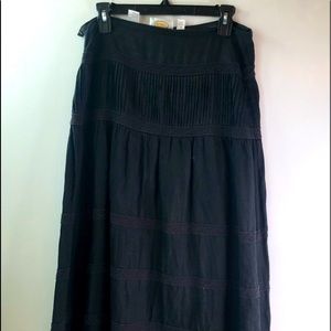 Talbots Maxi Black Skirt 8
